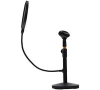 TOGEVAL 1 Set Desktop Microphone Stand with Pop Filter and Clip Adjustable Height for Streaming Recording and Voice Overs Sturdy Metal Base for Stability