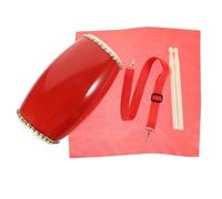 TOGEVAL 1 Set Traditional Chinese Waist Drum Cowhide Hand Drum with Strap Percussion Instrument for Adults Durable Performance for Dance and Parties