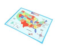 TOGEVAL 1 Sheet Usa Map Poster for Preschool Learning Wear Resistant Geography Poster for Classroom Decoration for Home Schooling and Early Education