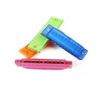 TOGEVAL 10 Hole Plastic Harmonica Music Instrument for Beginner Kids, Pink Educational Harmonica Toy Suitable for Early Learning and Musical Training