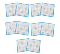 TOGEVAL 10 Sheets Laminated Math Learning Charts Number Chart for Classroom and Homeschool Supplies Writing and Counting Tool