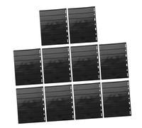 TOGEVAL 10 Sheets Transparent PVC Loose Leaf Stamp Storage Pouches Double Sided Stamp Pages for Album Collectors