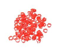 TOGEVAL 100 Pcs Numbered Poultry Leg Bands Clip-on Chicken Duck Goose Foot Rings 1.6cm Size for Bird Identification Farm Use