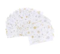 TOGEVAL 1000 Pcs Christmas Nougat Wrapping Bags Set with Gold Snowflake Design, Food-grade Candy Storage Pouches for Holiday Baking and DIY Candy Wrapping