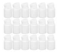TOGEVAL 100pcs 50ml White Pe Plastic Pill Bottles with Screw Top Caps Leakproof Storage Bottles for Capsules and Tablets, Portable Travel Medicine Containers for Daily Use