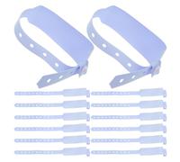 TOGEVAL 100pcs Adult Hospital ID Wristbands Medical Patient Identification Bracelets Light Blue Disposable Admission Safety Bands for Healthcare
