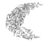 TOGEVAL 100pcs Flower Decoration Clip Metal Mini Fish Mouth Wreath Clips | Iron Alligator-style Grip for Baubles and Wreath Frames, Discreet Placement, Reusable Festive Display Accessory