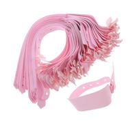 TOGEVAL 100pcs Identity Wristband Id Bracelets Patient Wristbands Armbands for Events for Events Medical Id Bracelet Hospital Safety PVC Pink