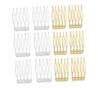 TOGEVAL 100pcs Metal Wig Making Comb Clips Hairpins Iron Teeth Combs for Women Smooth Edges Hair Fixing Clips for Styling Wedding Party Hair Decoration Accessories