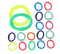 TOGEVAL 100pcs Mixed Color Hair Elastics Ponytail Holders for Adults Stretchy Rubber Bands for Curly Long Short Hair for Sports Braiding and Daily Use