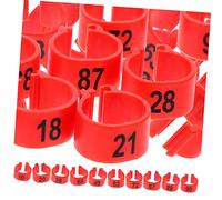 TOGEVAL 100PCS Pigeon Foot Rings Colorful Leg Bands Numbered Identification for Homing Pigeons Doves and Poultry Sturdy Clip Design for Easy Identification