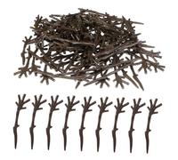 TOGEVAL 100pcs Plastic Faux Branches for Snowman DIY Ornaments Smooth Decorative Tree Stems for Christmas Crafts Safe Snowman Hands Decoration Kit