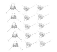 TOGEVAL 100pcs Plastic Xmas Ornament Caps Replacement Bauble Tops for Christmas Tree Decorations Sturdy Lightweight Metal Round Ornament Cap Replacements for DIY Porcelain Holiday Decor