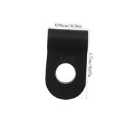 TOGEVAL 100pcs PVC Wire Clips Cable Clamps for Cables Black for Telephone Ethernet Audio Video and Computer Wire Management