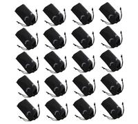 TOGEVAL 100pcs Small Black Eva Drawstring Lash Storage Bag Multipurpose Travel Makeup Cosmetic Pouch Portable Personal Care Organizer Random Color