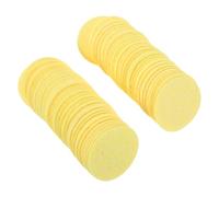 TOGEVAL 100pcs Soldering Sponge High Temperature Round Cleaning Sponges for Solder Tip Cleaner Welding Platform Soldering Iron Cleaning