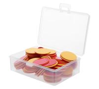 TOGEVAL 100PCS Two-Color Counting Chips Math Manipulatives Counters for, Red and Yellow Plastic Sorting and Patterning Discs Educational Tools for Primary School and Kindergarten