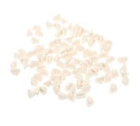 TOGEVAL 100pcs White Brooch Clutch Pin Back Replacement with Large Base for Badge Pins and Lapel Brooches, Suitable for DIY Crafting and Jewelry Making