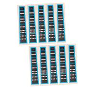 TOGEVAL 10pcs 1/8 Violin Fretboard Scale Stickers Blue Edge Violin Fretboard Note Labels Learning Decals for Beginner Fiddle Finger Guide Practice