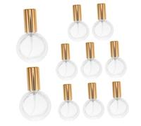 TOGEVAL 10pcs 10ml Refillable Travel Perfume Atomizer Bottles with Aluminum Caps Fine Mist Glass Spray Containers for Men and Women for Travel and Essential Oils