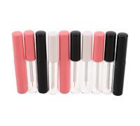 TOGEVAL 10Pcs 5Ml Refillable Lip Gloss Tubes with Wand Plastic Empty Lipstick and Eyeliner Containers Leakproof Makeup Sample Bottles for Travel and DIY Lip Oil