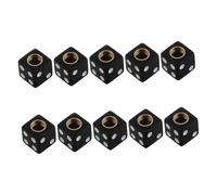 TOGEVAL 10pcs Acrylic Dice Tire Valve Caps Car Truck Bike Air Valve Stem Covers Protective Dust Caps for Wheel Tires Easy to Install Unique Design