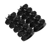 TOGEVAL 10pcs Adjustable Black Lapel Microphone Clips 8mm Diameter Lavalier Mic Holders Rotatable Design for Video Recording and Communication