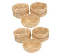 TOGEVAL 10Pcs Artificial Bird Nest Decoration Rustic Simulated Bird Home for Garden Easter Wedding Party Decor Versatile Craft Prop for Birdcage and Outdoor Use