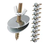 TOGEVAL 10pcs Birdcage Fixing Screw Kits with Nuts and Washers Metal Screws for Secure Parrot Perch Mounts Lightweight for Bird Cage Accessories and DIY Pet Cage Fastening