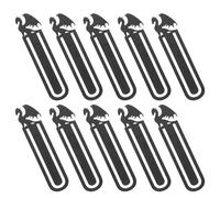 TOGEVAL 10pcs Black Dragon Bookmark for Halloween, Gothic Fantasy Polymer Page Marker with Spooky Design, for Bookworms and Students, Classroom Decoration and Collectible Accessory