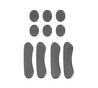 TOGEVAL 10Pcs Black Drum Mute Pads Self Adhesive Drum Head Dampening Cushions for Overtones Control and Quiet Practice