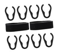 TOGEVAL 10pcs Black Plastic Mic Cable Clips for Stand Cable Management, Quickly Fasten and Hold Microphone Wires Firmly, Suitable for Recording and Musical Instrument Store Use, Inner