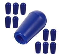 TOGEVAL 10pcs Blue 4mm Electric Guitar 3-way Toggle Tip Knob Caps Plastic Potentiometer Hat for Guitar Parts and Accessories