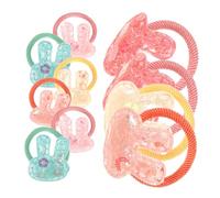 TOGEVAL 10pcs Bunny Hair Ties for Dog Puppy Elastic Hairbands Cartoon Hair Ropes for Dog Grooming Salon and Pet Decoration