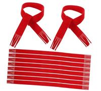 TOGEVAL 10pcs Christmas Mini Decorative Scarves for Wine Bottles and Dolls Soft Double Sided Flocked Fabric DIY Craft Accessory and Comfortable Red Miniature Wraps for Holiday Decor