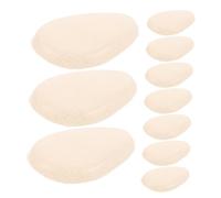 TOGEVAL 10pcs Clear Silicone Makeup Sponge Puff for Precise Foundation and Concealer Application Reusable Non Absorbent Powder Applicators with Ergonomic Design for Smooth Gentle and Easy