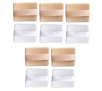 TOGEVAL 10pcs Dual-sided Fluffy Powder for Versatile Loose Powder Applicators with Strap for Easy Use for Salon Home Travel