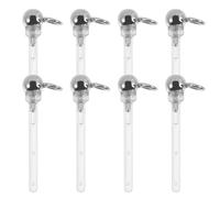 TOGEVAL 10pcs Ear Studs with Metal Pins Resin Ear Piercing Covers for Women and Hypoallergenic Plastic Earrings for Sports and Sensitive