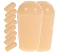 TOGEVAL 10Pcs Electric Guitar Toggle Caps Plastic Replacement Tips 3-Way Switches Lightweight and Portable Accessories for Style Guitar Yellow
