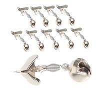 TOGEVAL 10Pcs Fishing Rod Alarm Bells Portable Metal Fishing Alert Bells Clips for Easy Use Random Style