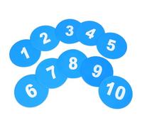 TOGEVAL 10pcs Flat Cones: Numbered Spot Markers Soccer Cones Field Court Markers Flat Gym Classroom Floor Spots for Soccer Basketball Sports Speed Training And Drills