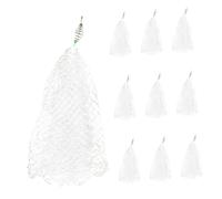 TOGEVAL 10pcs Foldable Fishing Nets Nylon Fine Mesh Fishhook Fishnet Bait Portable And Easy To Use For Outdoor Fishing And Professional Use