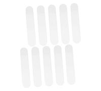 TOGEVAL 10pcs Frosted Transparent Pencil Holders Pen Storage Bags Plastic Stationery Containers with Rounded Corners for Scratch Protection Multipurpose Organizer for Students and Artists