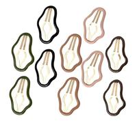 TOGEVAL 10pcs Hair Clips Cloud-shaped Hollow Hairpins for Bangs and Side Hair in Multiple Colors Secure Styling Tools