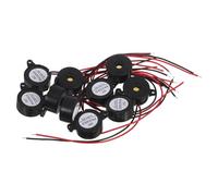 TOGEVAL 10pcs High Decibel Continuous Tone Active Piezoelectric Buzzer Dc for Car Alarms Electronic Warning Signals Physics Circuits and Game Alerts