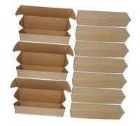 TOGEVAL 10pcs Kraft Paper Triangle Mailing Tubes Portable Storage Boxes for Posters Blueprints Artworks Crafts Lightweight Packaging Cases