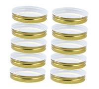 TOGEVAL 10pcs Metal Bee Feeders Entrance Waterer with Honeycomb Lid for Beekeeping Feeding Weather Resistant Beehive Water Feeder Parts Saving for Honeybee Hive