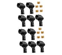 TOGEVAL 10pcs Microphone Holder Clips with Female Adapter Durable Pe Construction for Easy Installation Podcasting Live Streaming and Audio Recording