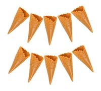 TOGEVAL 10pcs Mini Ice Cream Cone Charms DIY Adornments for Phone Case Hairpin Making Cute Cone-shaped Decor for Jewelry Box Craft Supplies