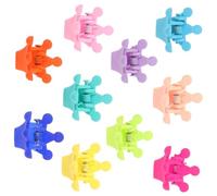 TOGEVAL 10pcs Mini Rainbow Crown Hair Clips Small Claw Clips for Thin Hair Decorative Accessories for Ponytails Braids and Daily Styles